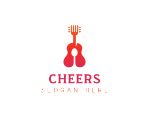 Latino - Acoustic Guitar Restaurant logo design