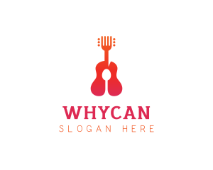 Fork - Acoustic Guitar Restaurant logo design