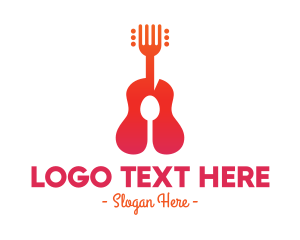 Latino - Acoustic Guitar Music Restaurant Food logo design