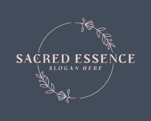 Sacramental - Feminine Floral Wreath logo design