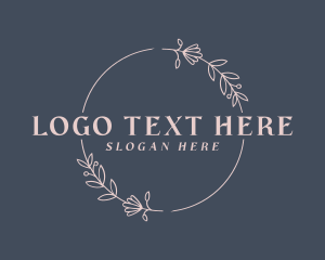 Style - Feminine Floral Wreath logo design