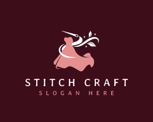 Stitch - Fashion Dress Needle logo design