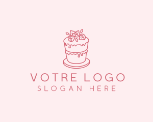 Strawberry Cake Bake Logo