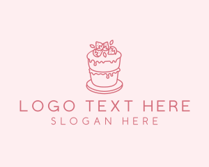 Strawberry Cake Bake Logo