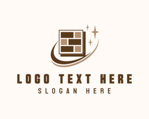 Laborer - Brick Wall Construction logo design