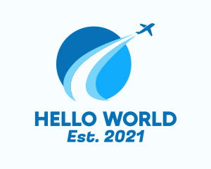 Blue World Travel logo design