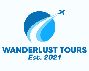 Blue World Travel logo design