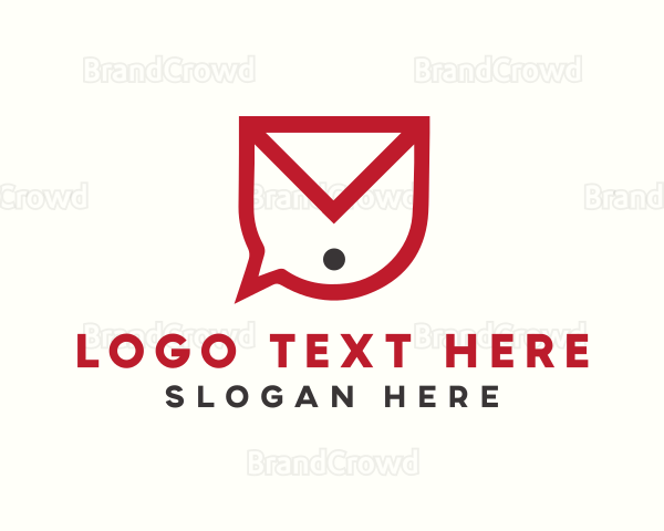 Envelope Chat Bubble Logo