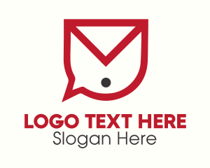 Talk - Envelope Chat Bubble logo design