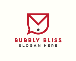 Envelope Chat Bubble logo design