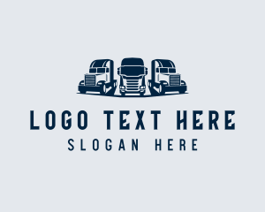 Haulage - Blue Fleet Trucking logo design