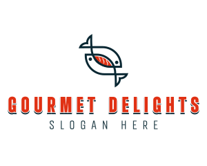 Fish Sushi Gourmet logo design