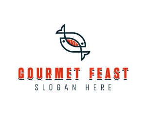 Fish Sushi Gourmet logo design