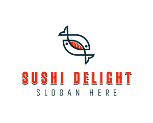 Fish Sushi Gourmet logo design