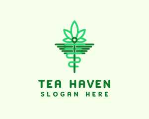 Hemp Medical Leaf logo design