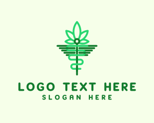 Drugstore - Hemp Medical Leaf logo design