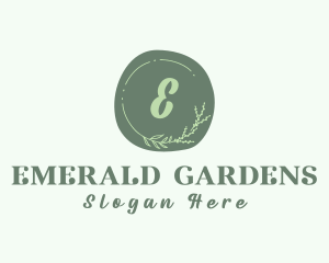 Organic Floral Wreath logo design