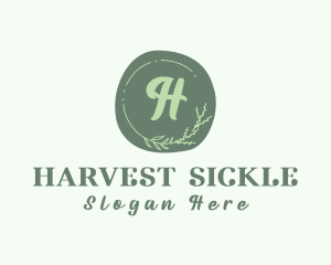 Organic Floral Wreath logo design