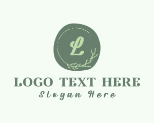 Stamp - Organic Floral Wreath logo design