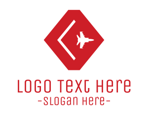 Fly - Red Jet Aviation logo design