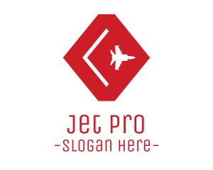 Jet - Red Jet Aviation logo design