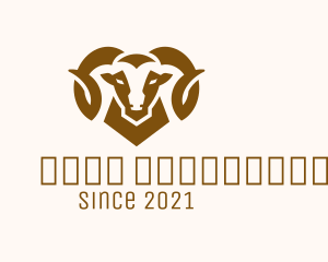 Livestock - Brown Ram Head logo design