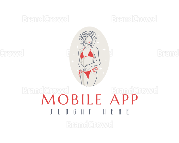 Feminine Swimwear Bikini Logo