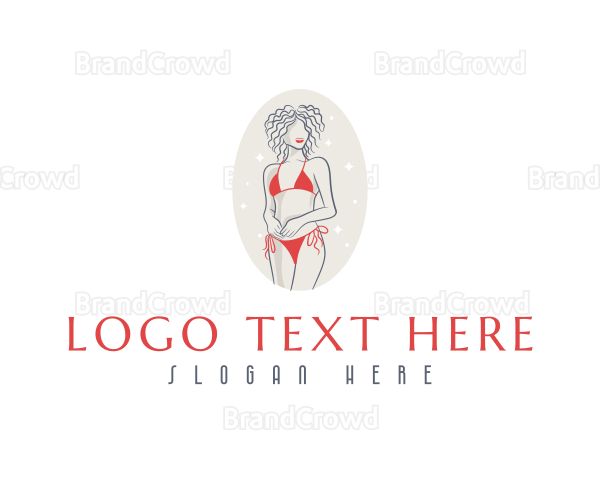 Feminine Swimwear Bikini Logo