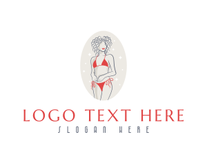 Beachwear - Feminine Swimwear Bikini logo design