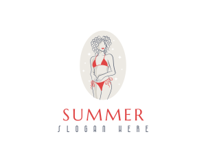 Feminine Swimwear Bikini logo design