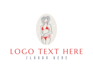 Feminine Swimwear Bikini Logo