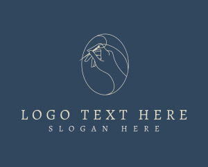 Fabric - Elegant Tailor Hand logo design
