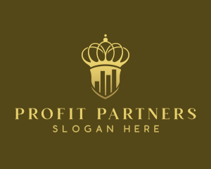 Financial Crown Graph logo design