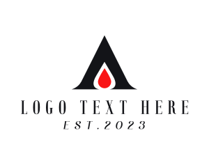 Writer - Triangle Droplet Letter A logo design