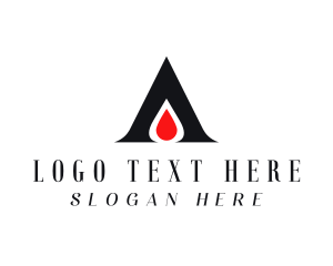 Triangle Droplet Letter A Logo