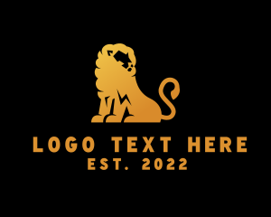 Lion - Golden Wild Lion logo design