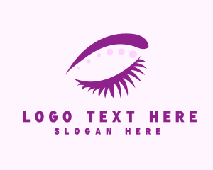 Threading - Stylish Lady Eyelash logo design