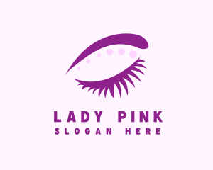 Stylish Lady Eyelash logo design