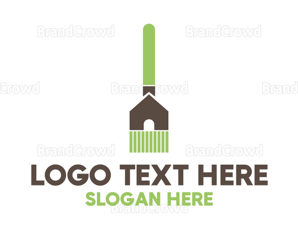 Home Cleaning Broom Logo