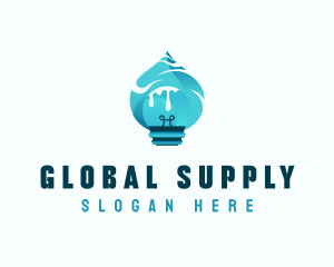 Supply - Lightbulb Water Hydropower logo design