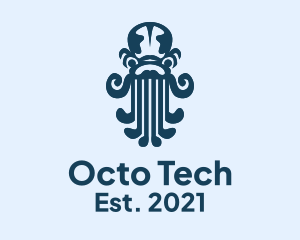 Octopus Seafood Kraken logo design