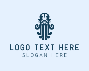 Seafood Market - Octopus Seafood Kraken logo design
