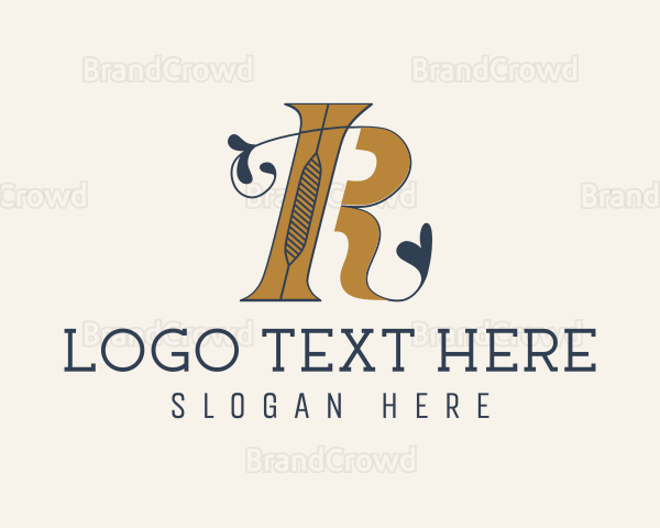 Elegant Floral Letter R Logo