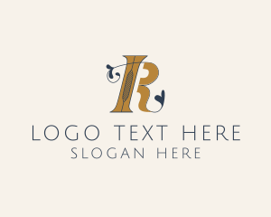 Enterprise - Elegant Floral Letter R logo design