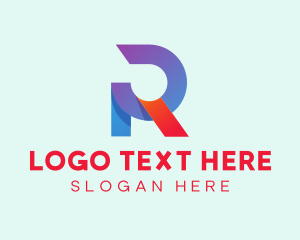 Colorful Letter R Company  logo design