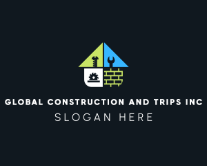 House Construction Brick Logo