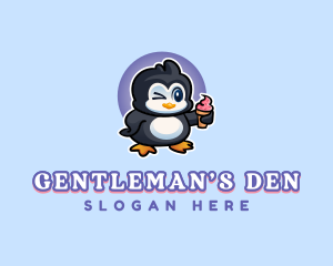 Penguin Frozen Dessert logo design