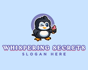 Penguin Frozen Dessert logo design