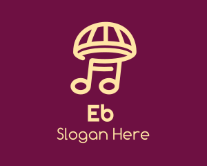 Streamer - Music Umbrella Mushroom logo design