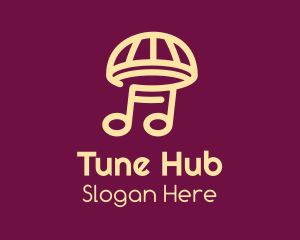 Music Umbrella Mushroom logo design